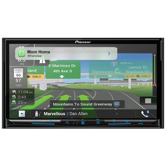 Pioneer Double DIN Fixed Face 7″ Fixed Face Touchscreen DVD HD Radio Receiver, GPS Navigation, Amazon Alexa & Bluetooth
