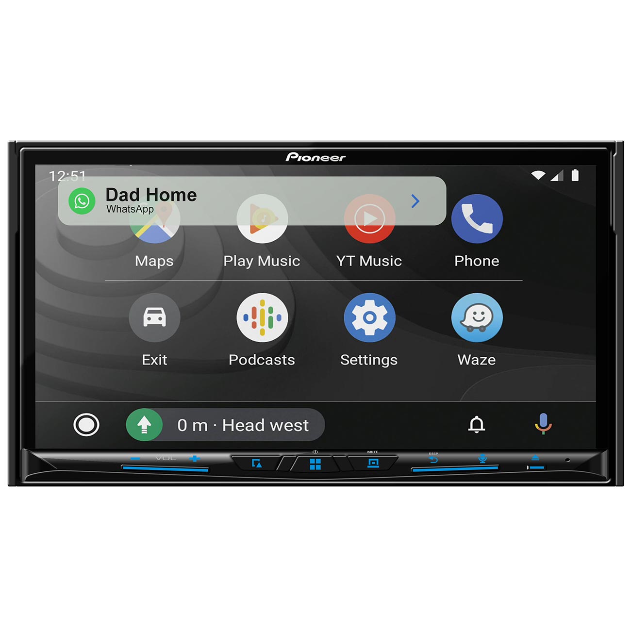 Pioneer Double DIN Fixed Face 7″ Fixed Face Touchscreen DVD HD Radio Receiver, GPS Navigation, Amazon Alexa & Bluetooth