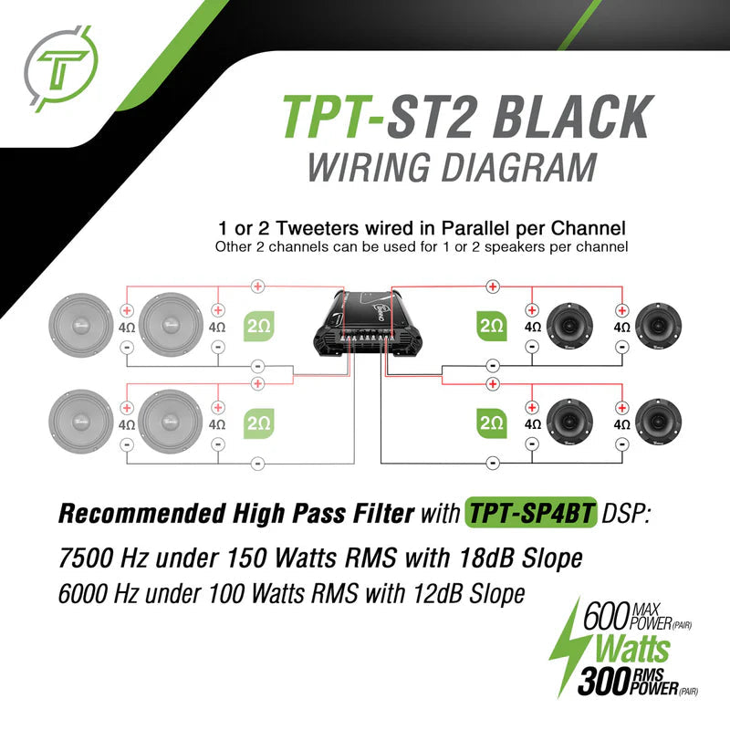 Tweeter TPT-ST2 BLACK Slim 600w
