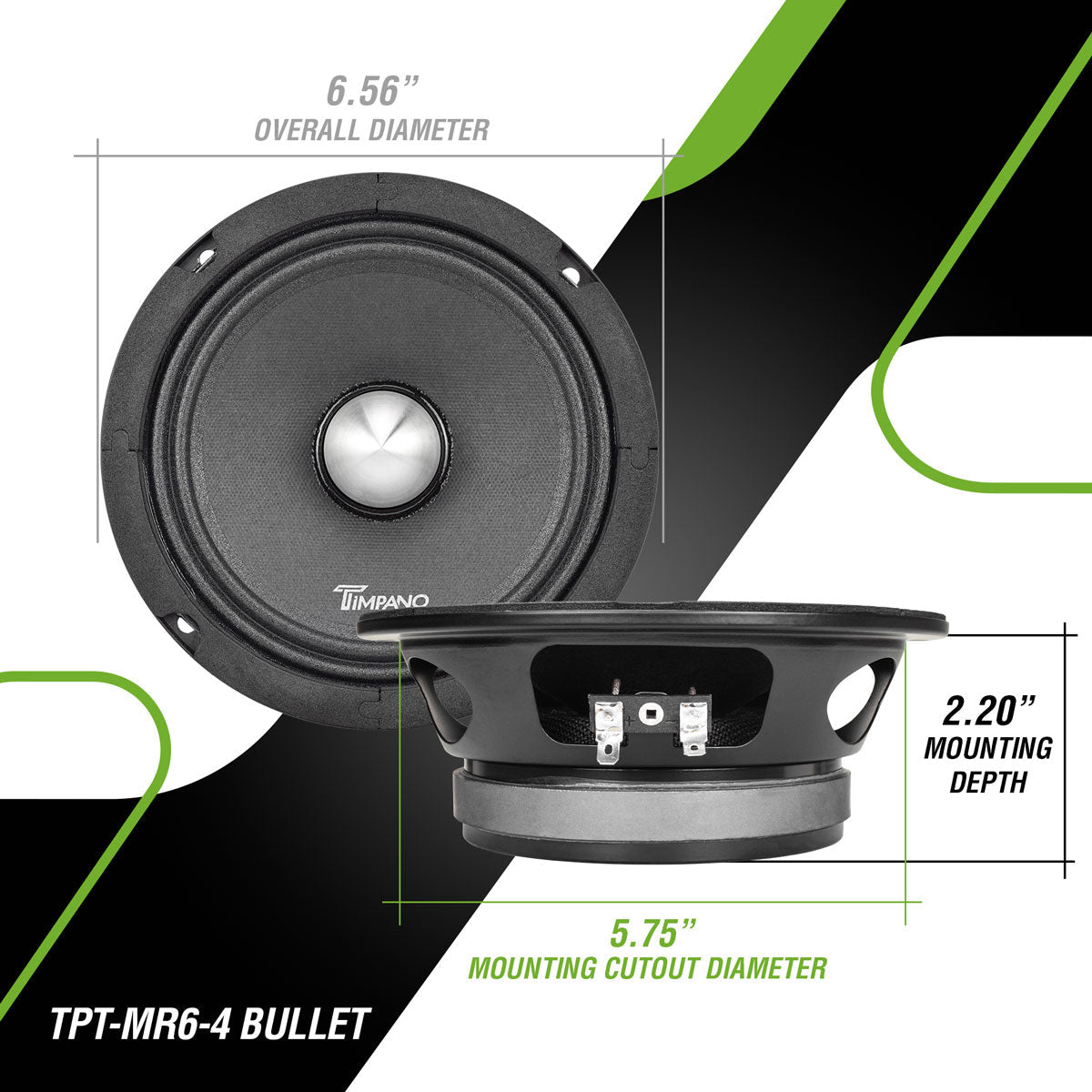 TPT-MR6-4 BULLET Midrange 500w
